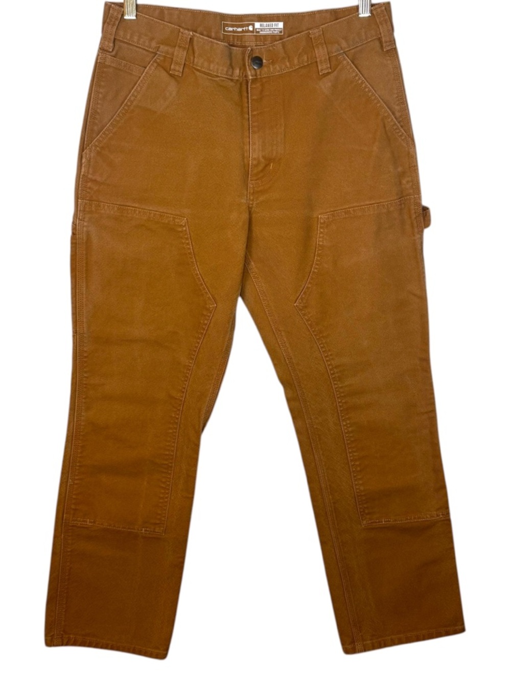 Carhartt Rugged Flex Double Knee Duck Work Pants Brown 32x30